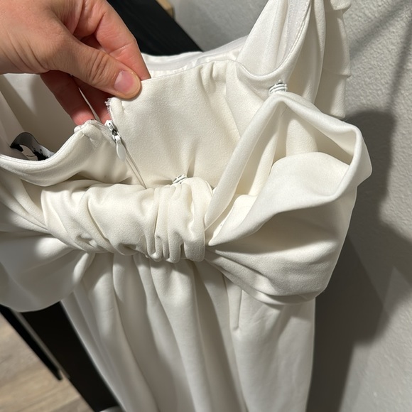 lulus white bow dress - Picture 6 of 7